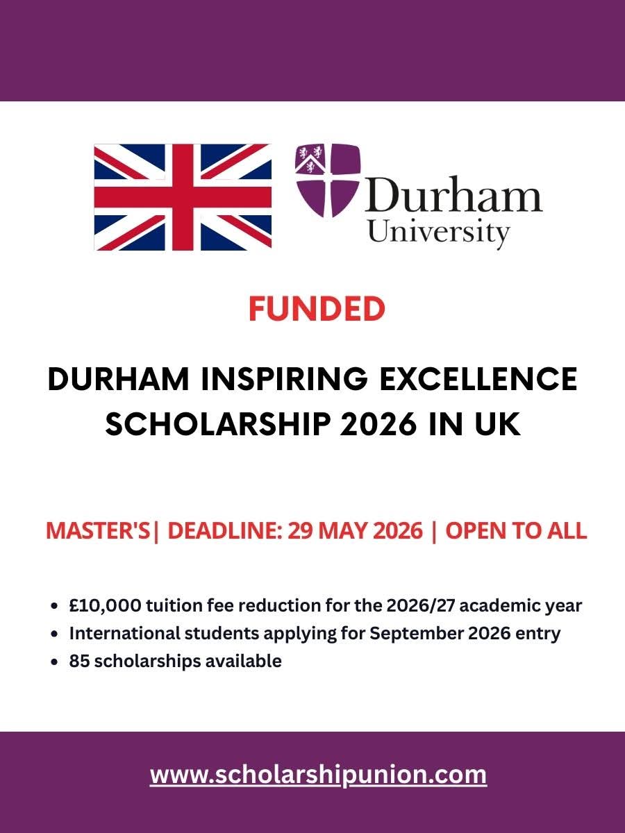 Durham Inspiring Excellence Scholarship 2026 in UK