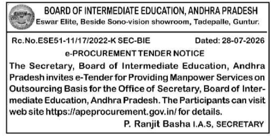 e-Procurement Tender Notice for Outsourcing Manpower Services