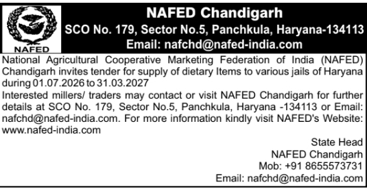 e-Procurement Tender Notice: Supply of Dietary Items