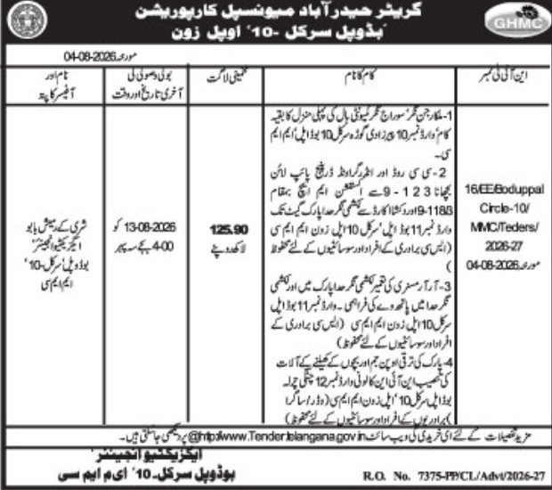 E-Tender for Community Hall and Infrastructure Works