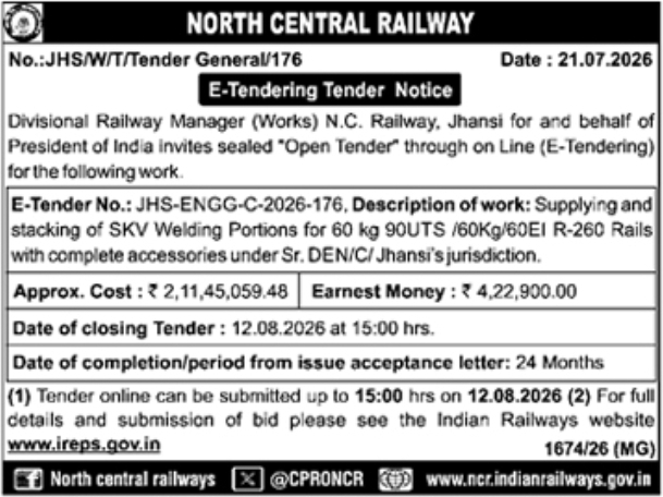 E-Tendering Tender Notice: SKV Rail Welding Portions Supply