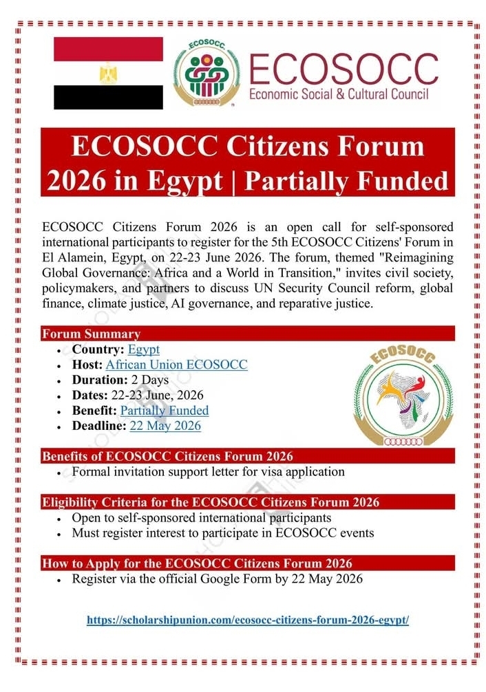 ECOSOCC Citizens Forum 2026 in Egypt