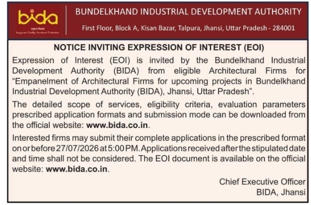 EOI Notice: Empanelment of Architectural Firms
