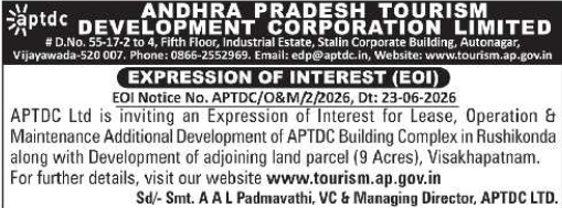 EOI Notice: Lease & Operation of Rushikonda Building Complex