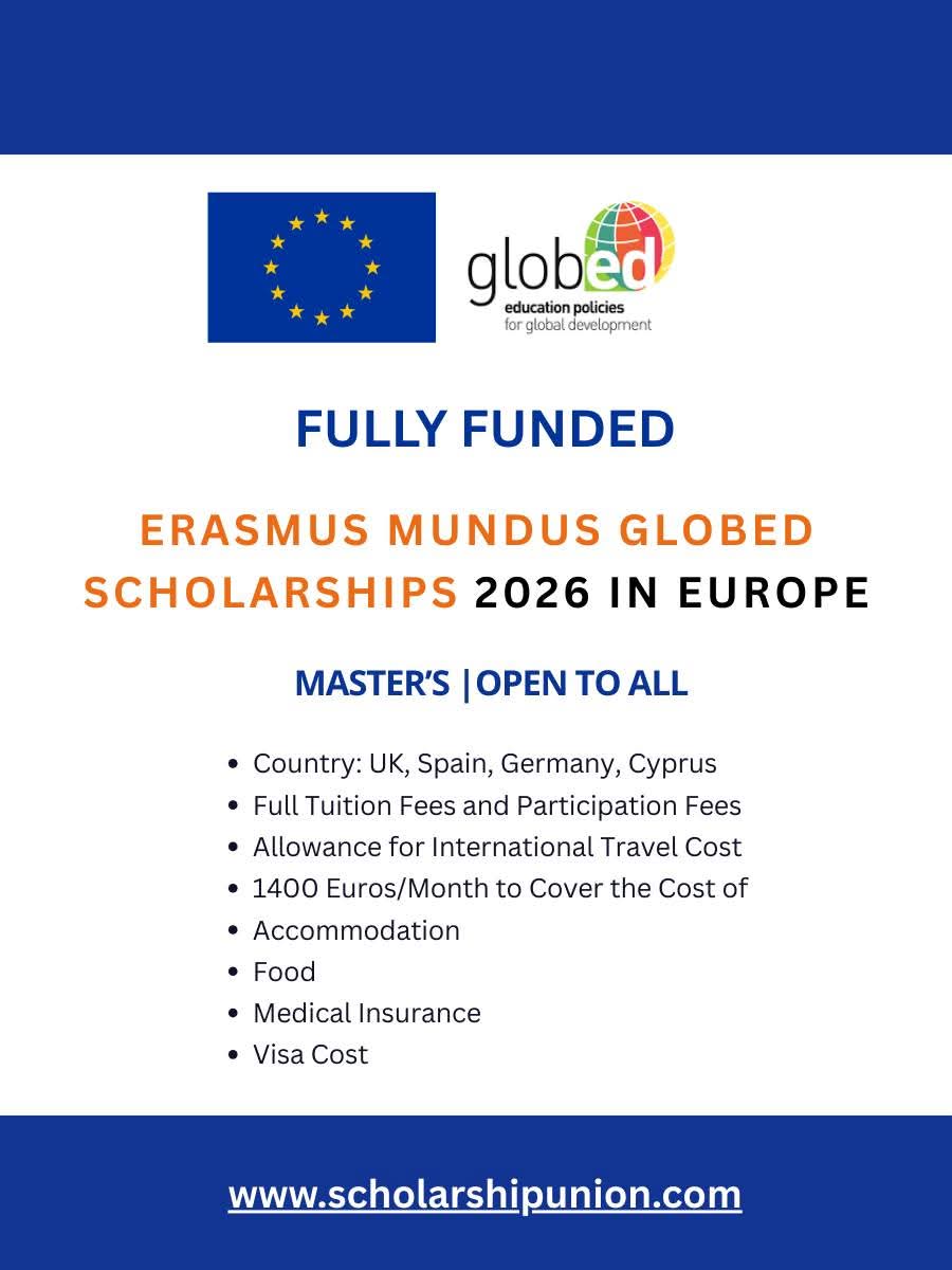 Erasmus Mundus GLOBED Scholarships 2026 in Europe