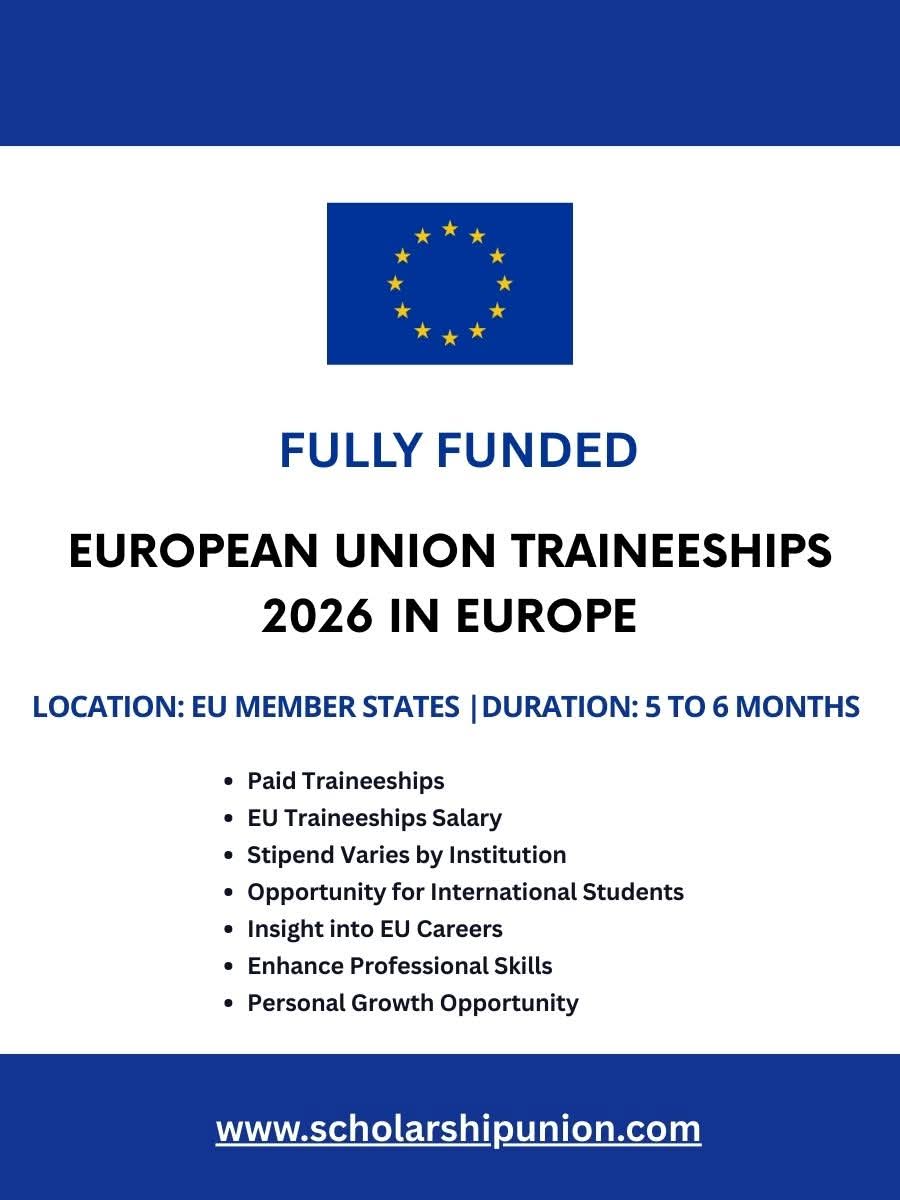 European Union traineeships 2026 In Europe