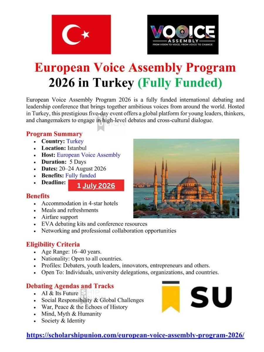 European Voice Assembly Program 2026 in Turkey