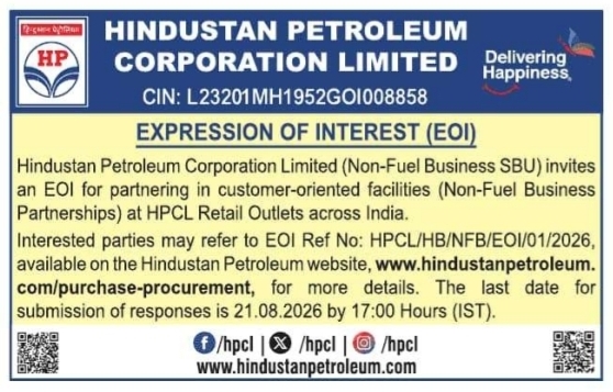 Expression of Interest: Customer-Oriented Non-Fuel Business Partnerships at Hindustan Petroleum Corporation Limited