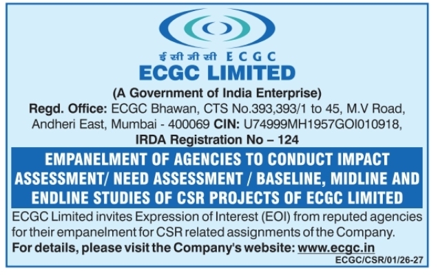 Expression of Interest: ECGC Limited CSR Project Empanelment