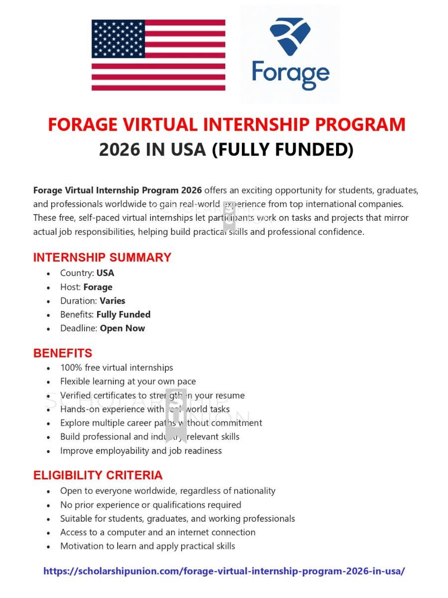 Forage Virtual Internship Program 2026 in USA