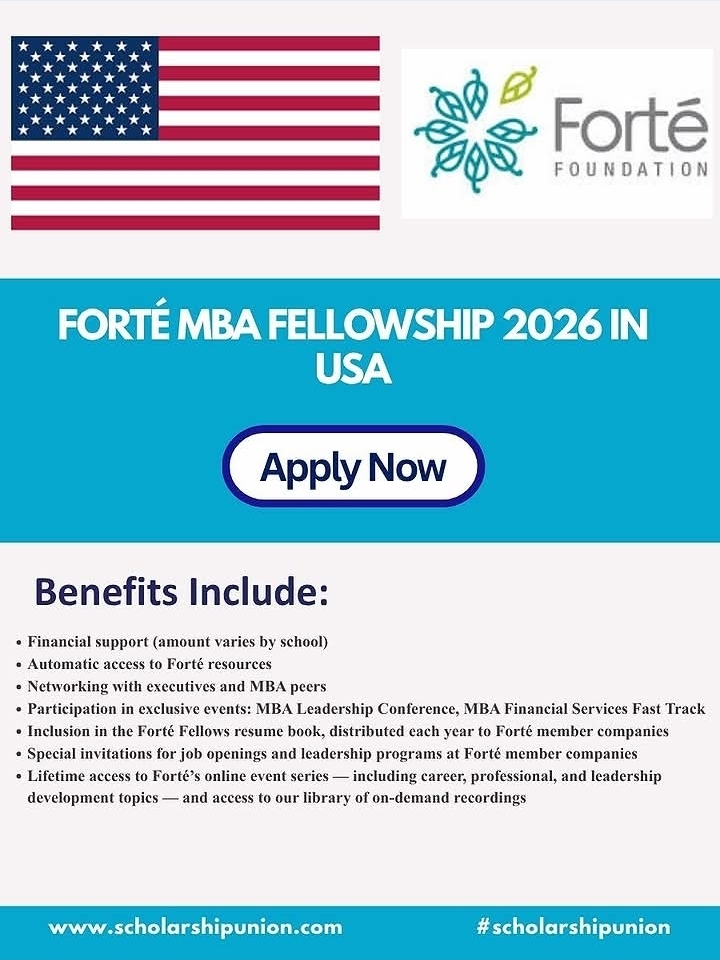 Forté MBA Fellowship 2026 in USA