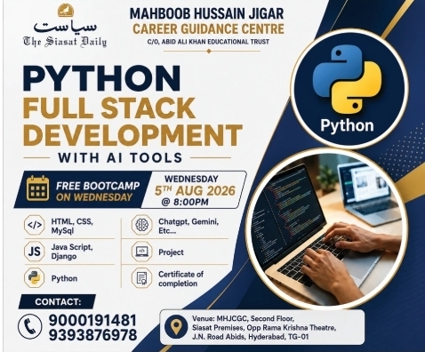 Free Python Full Stack Development Bootcamp Announcement