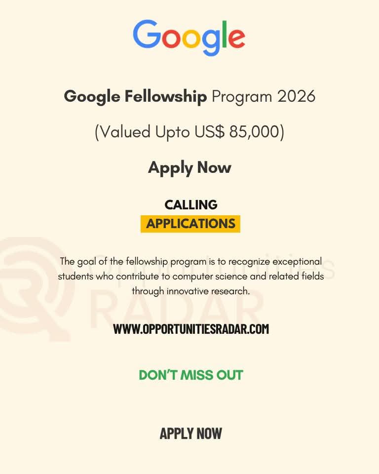 Google  Fellowship Program 2026