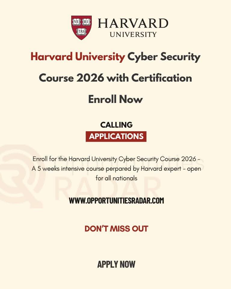 Harvard University Cyber Security Course 2026