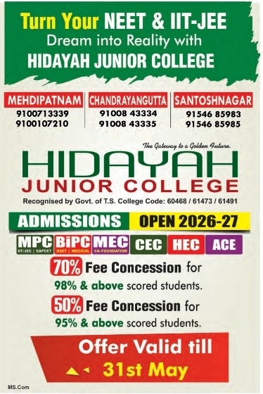 Hidayah Junior College: Admissions Open 2026-27