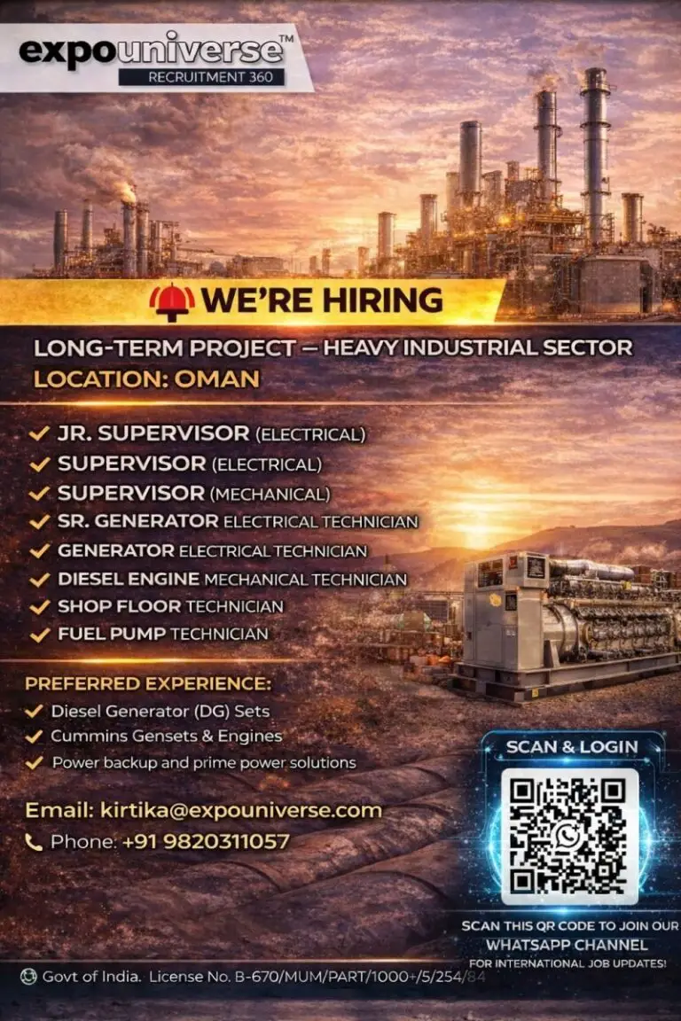 HIRING FOR HEAVY INDUSTRIAL SECTOR - OMAN