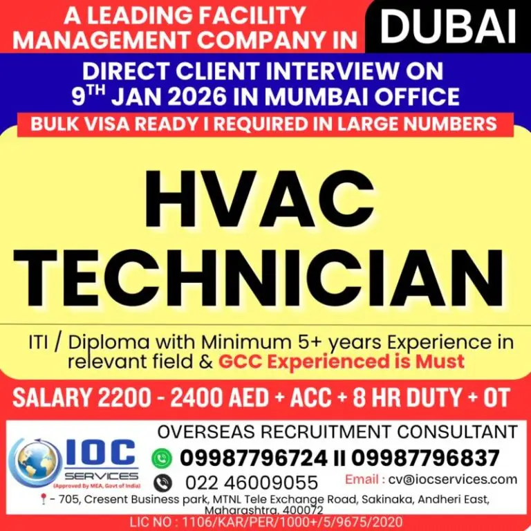 HVAC TECHNICIAN - DUBAI