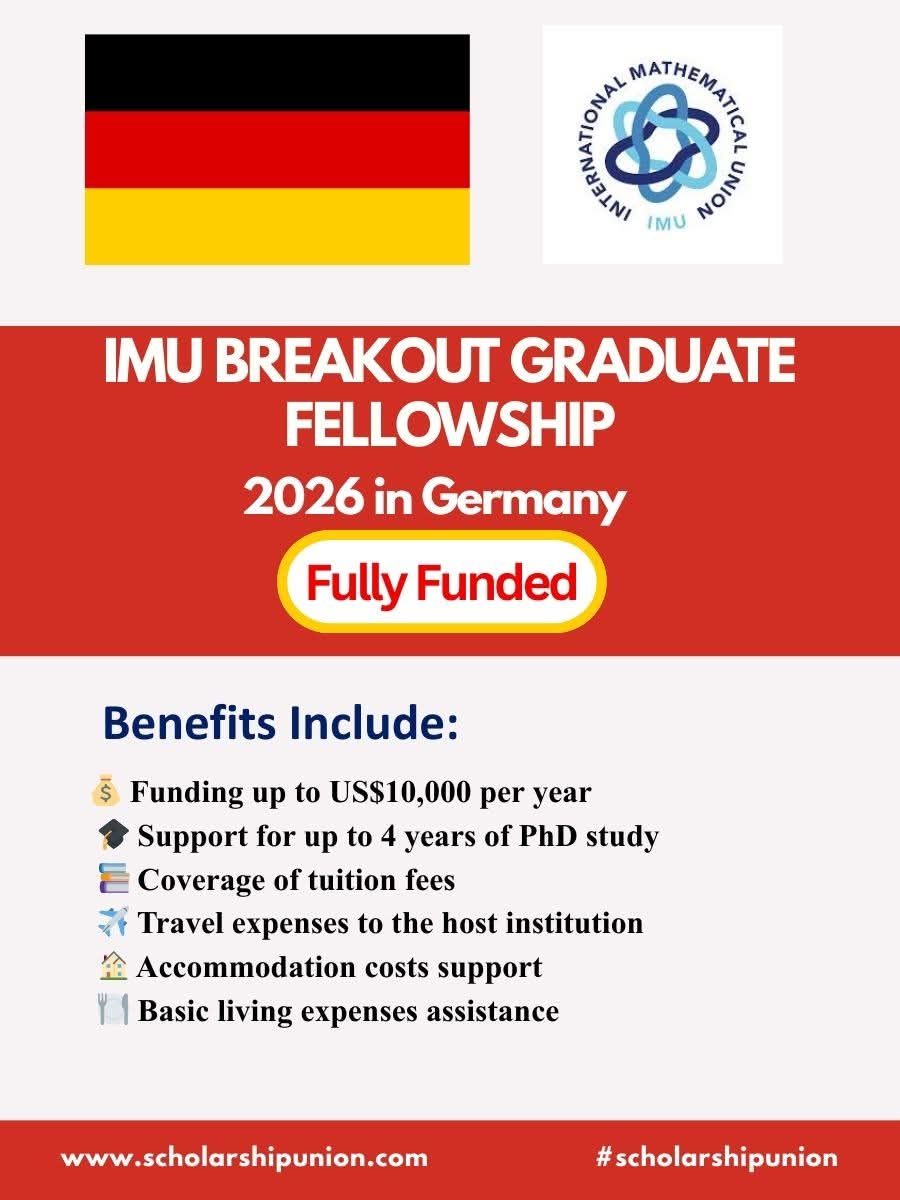 IMU Breakout Graduate Fellowship 2026 in Germany