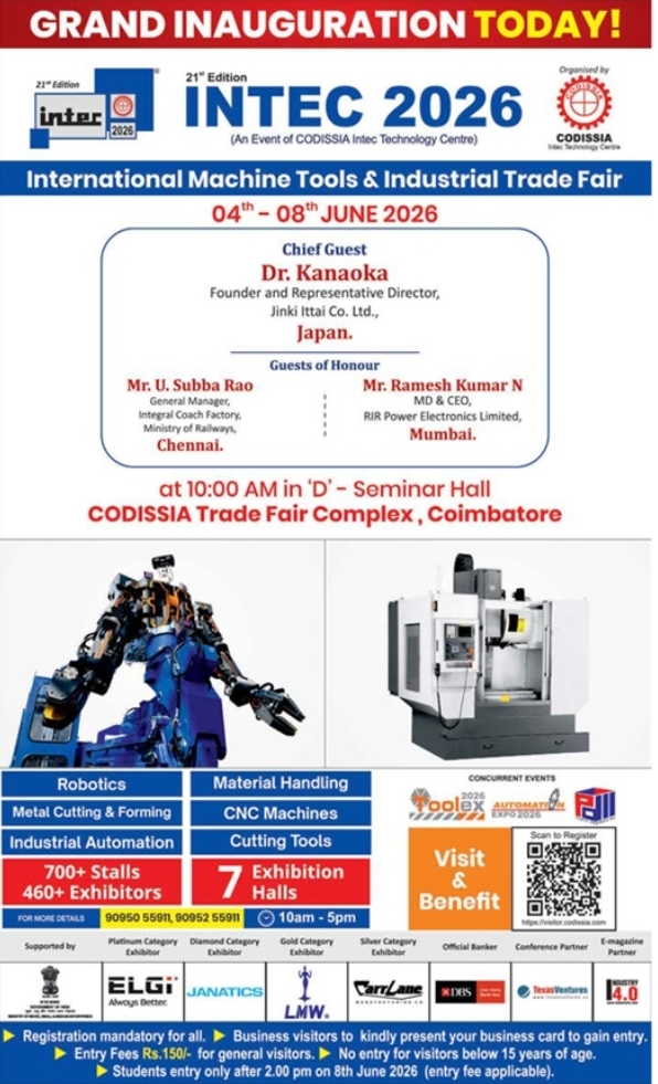 INTEC 2026: International Machine Tools & Industrial Trade Fair