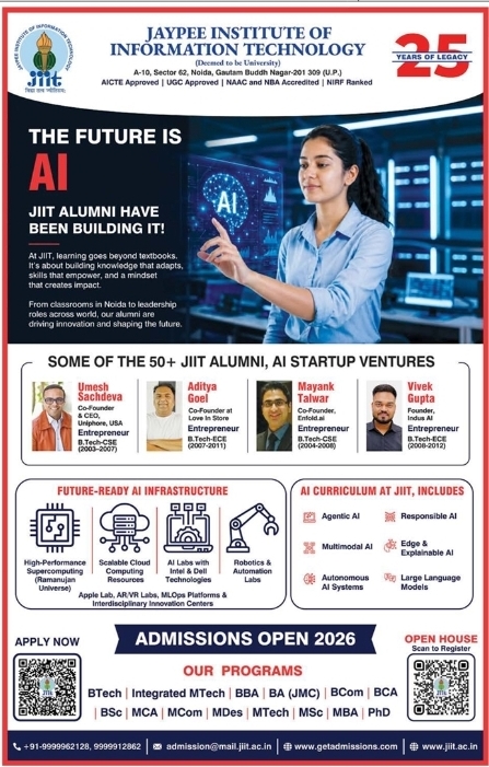 Jaypee Institute of Information Technology 2026 Admissions Now Open