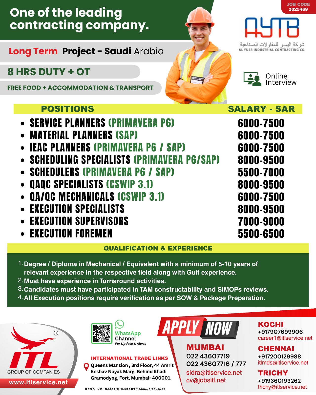 Job  Opportunity In Saudi Arabia