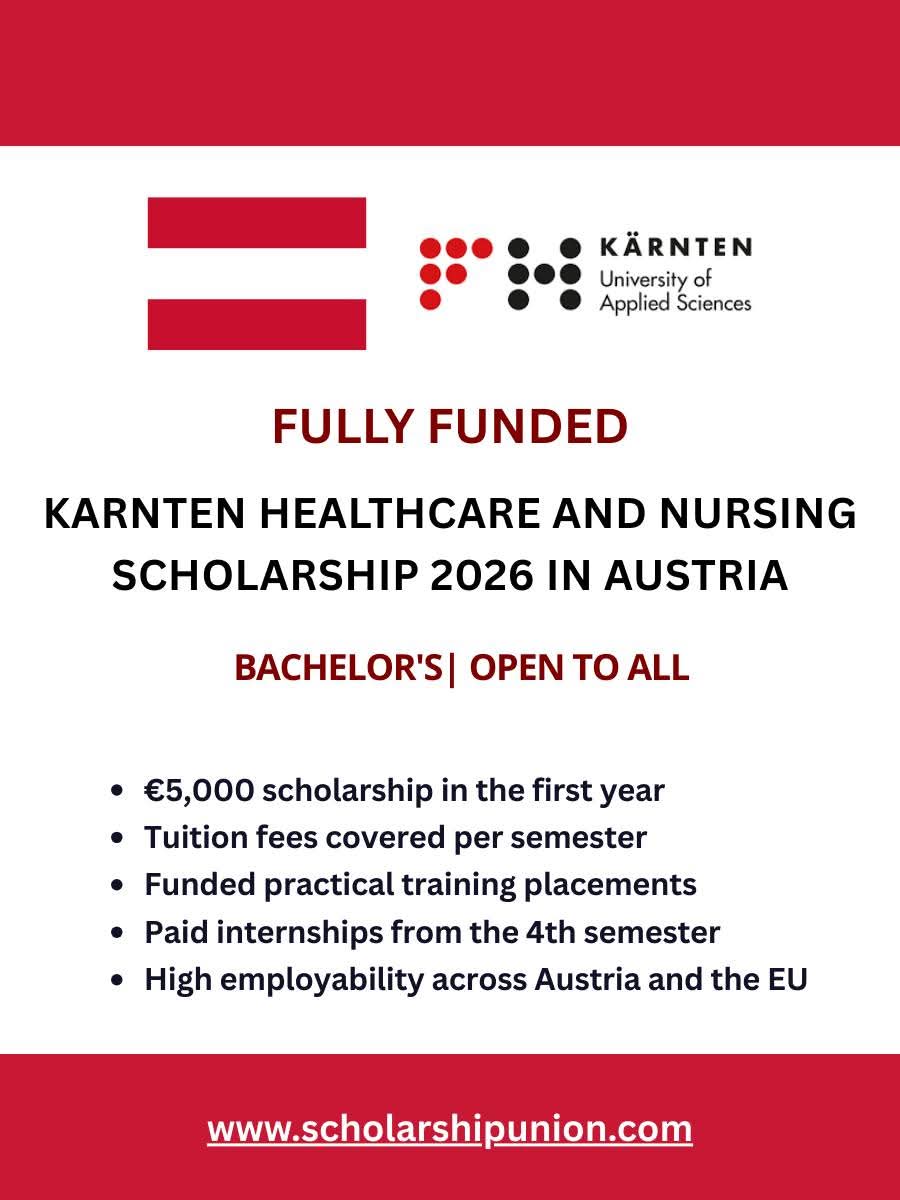 Karnten Healthcare and Nursing Scholarship 2026 in Austria