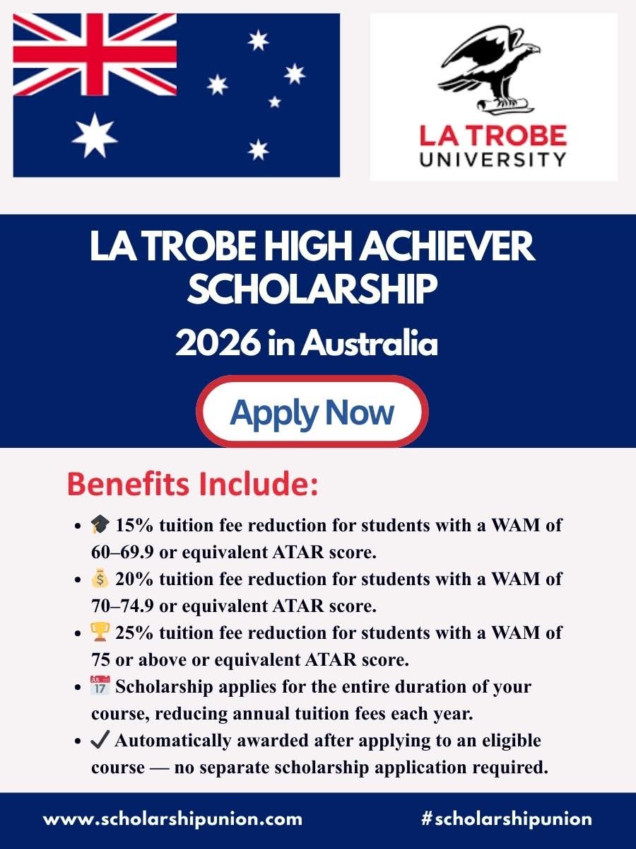 La Trobe High Achiever Scholarship 2026 in Australia