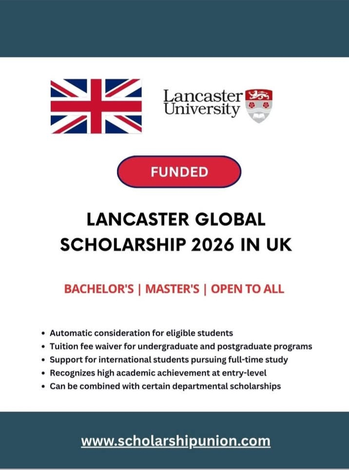 Lancaster Global Scholarship 2026 in UK