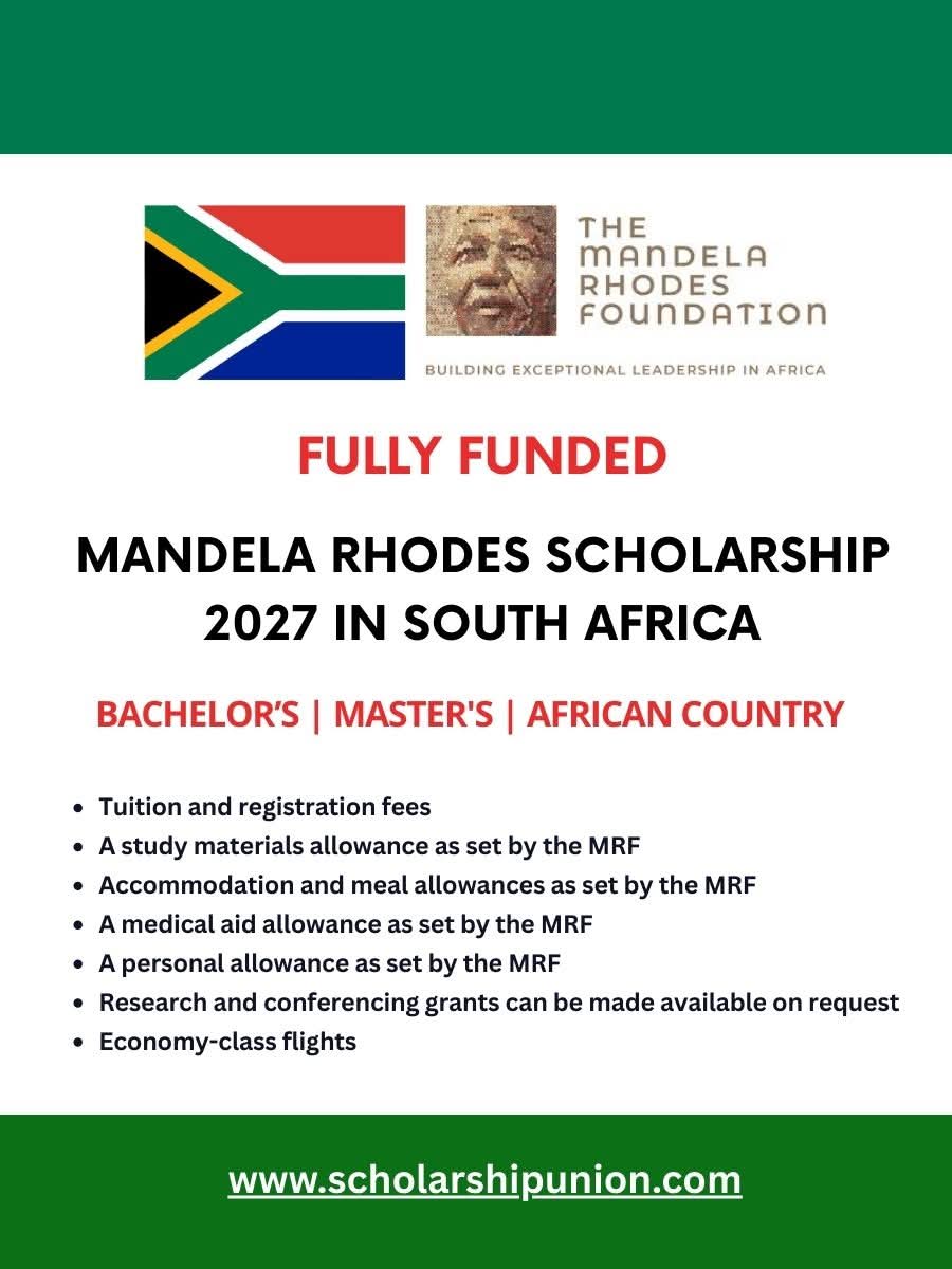 Mandela Rhodes Scholarship 2027 in South Africa