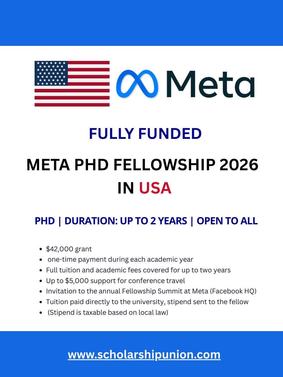 META PHD FELLOWSHIP 2026 IN USA  - FULLY FUNDED