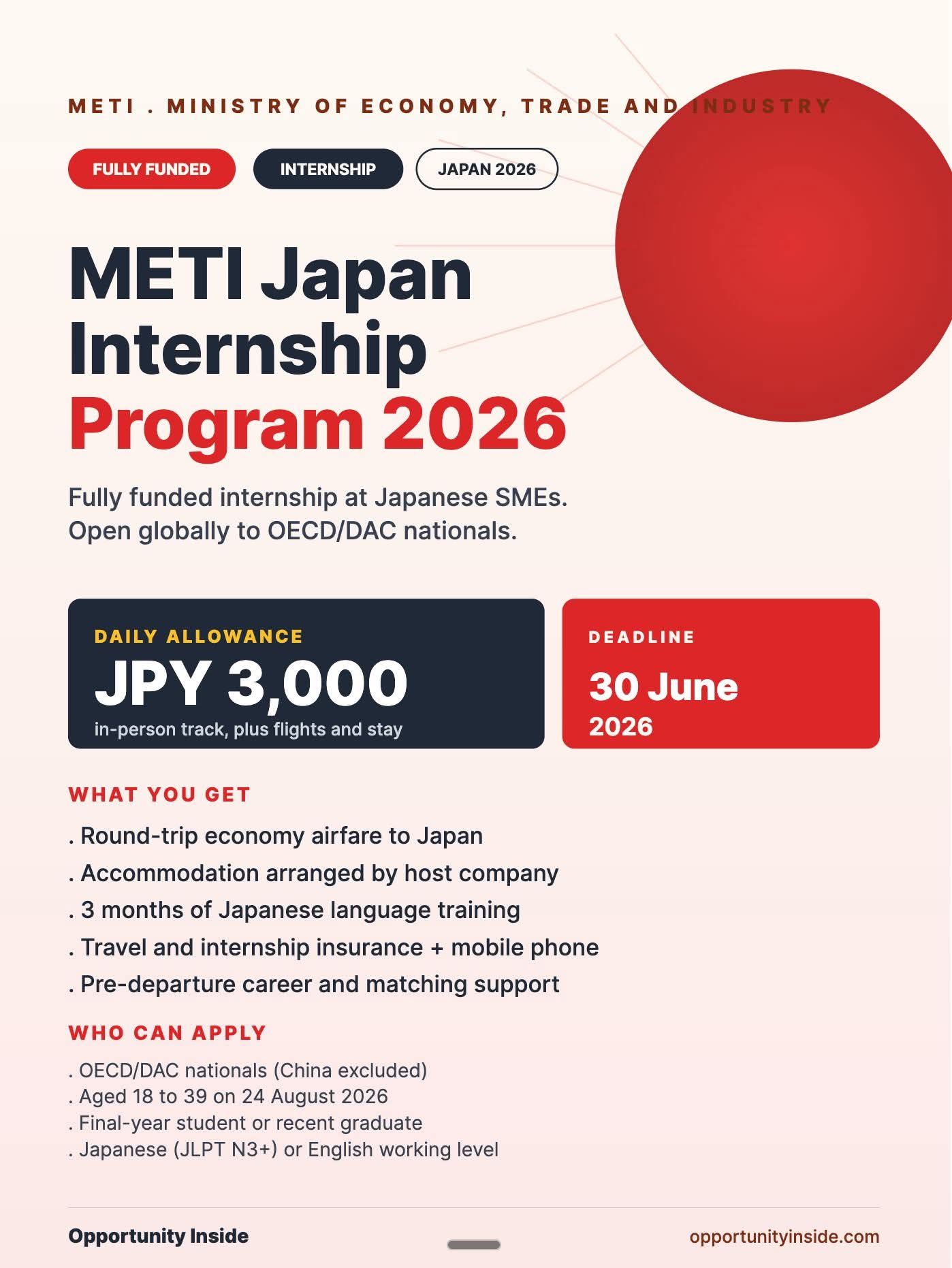 METI Japan Internship Program 2026