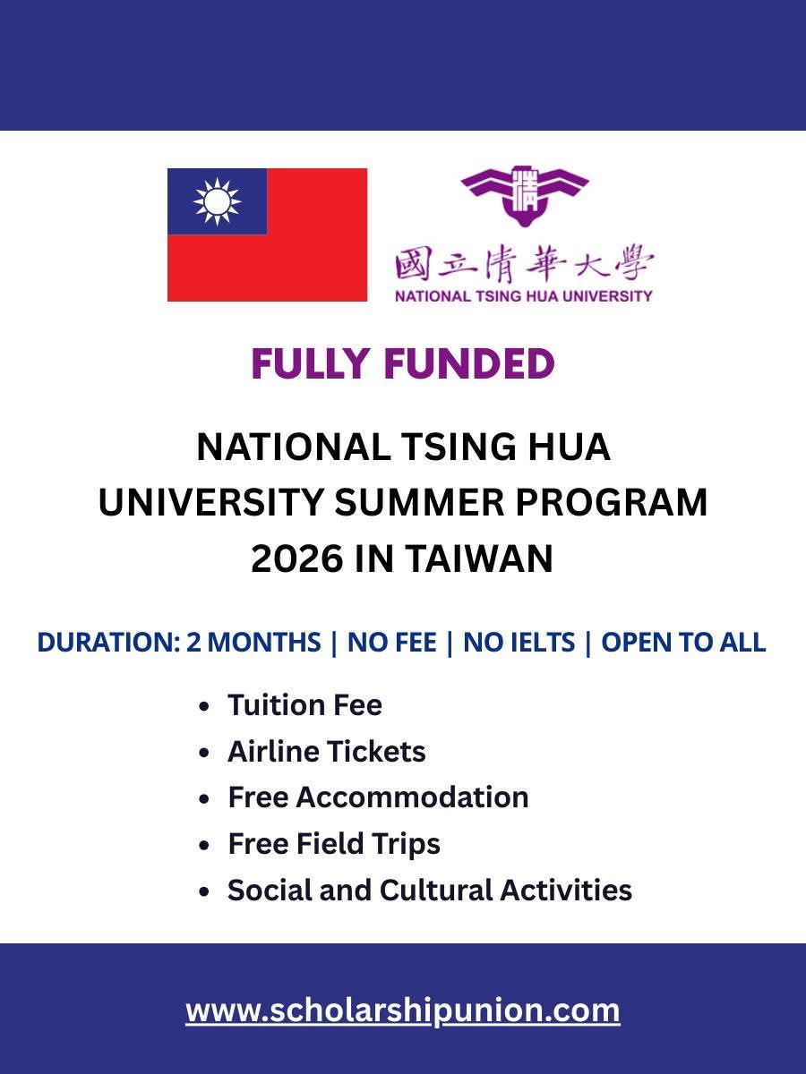 National Tsing Hua University Summer Program 2026 in Taiwan