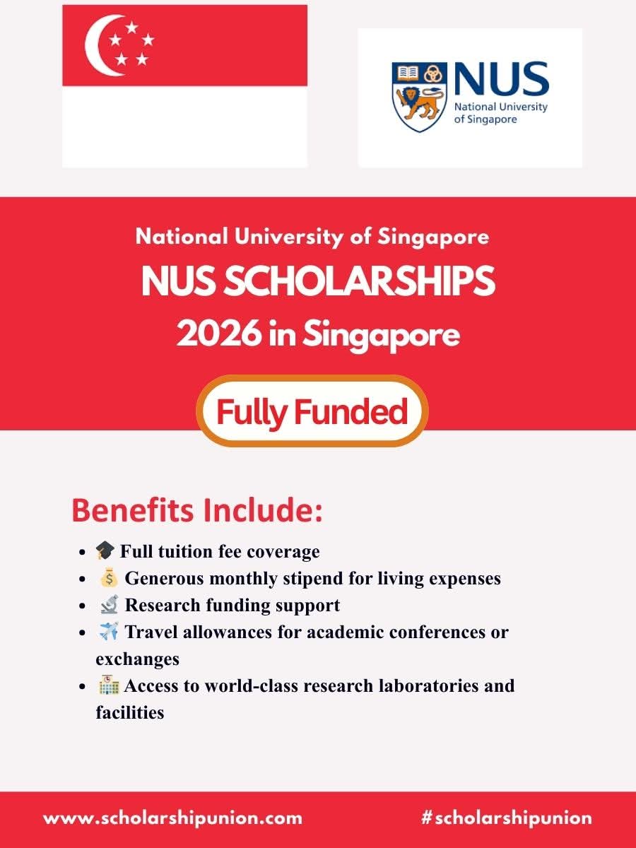 National University of Singapore (NUS) Scholarships 2026 in Singapore