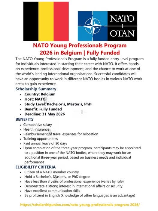 NATO Young Professionals Program 2026 in Belgium