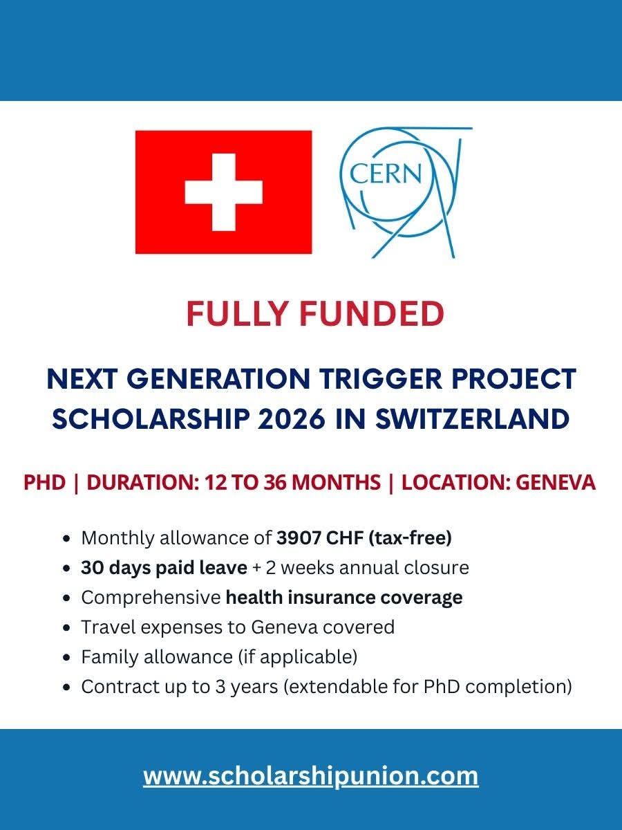 Next Generation Trigger Project Scholarship 2026 in Switzerland
