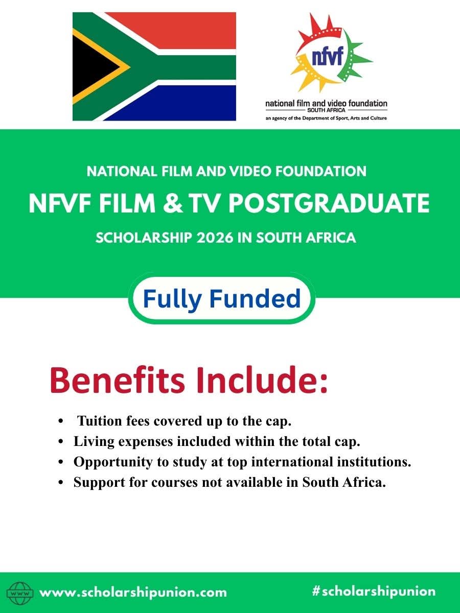 NFVF Film & TV Postgraduate Scholarship 2026 In South Africa