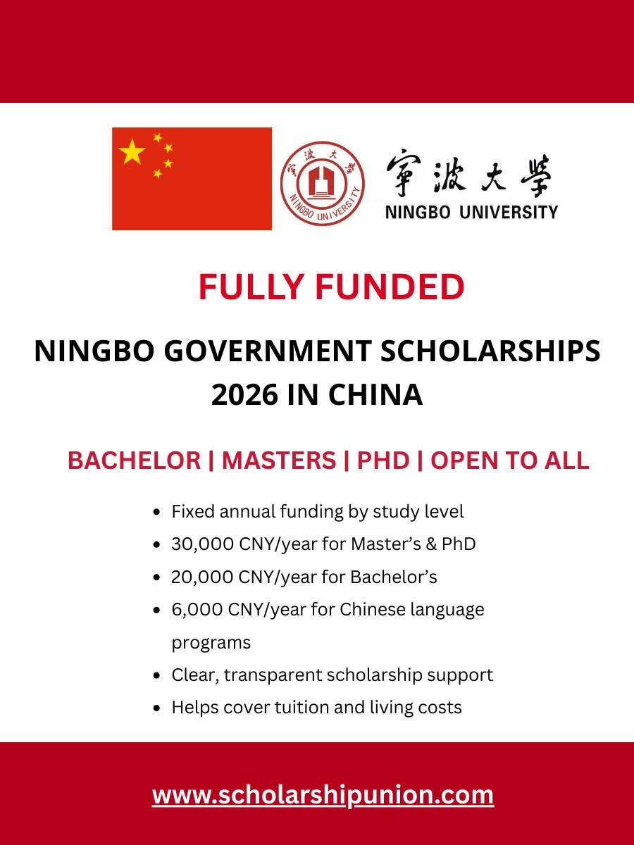 NINGBO GOVERNMENT SCHOLARSHIPS 2026 IN CHINA | FULLY FUNDED