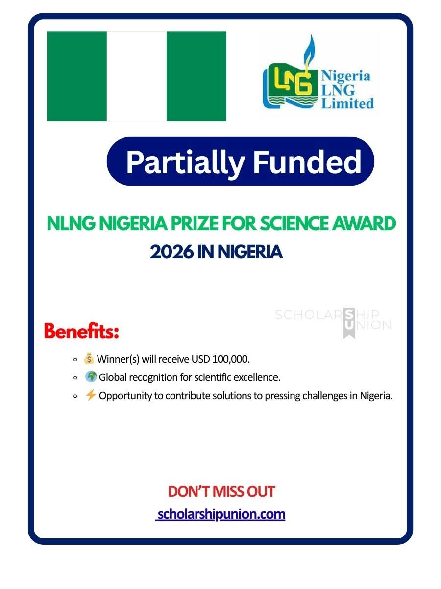 NLNG Nigeria Prize for Science Award 2026 In Nigeria