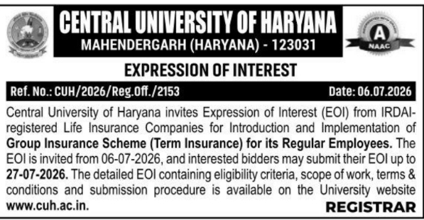 Notice Inviting EoI: Group Term Insurance Scheme