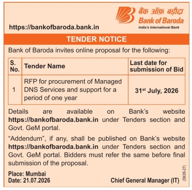 Notice Inviting Tender: Managed DNS Services Procurement