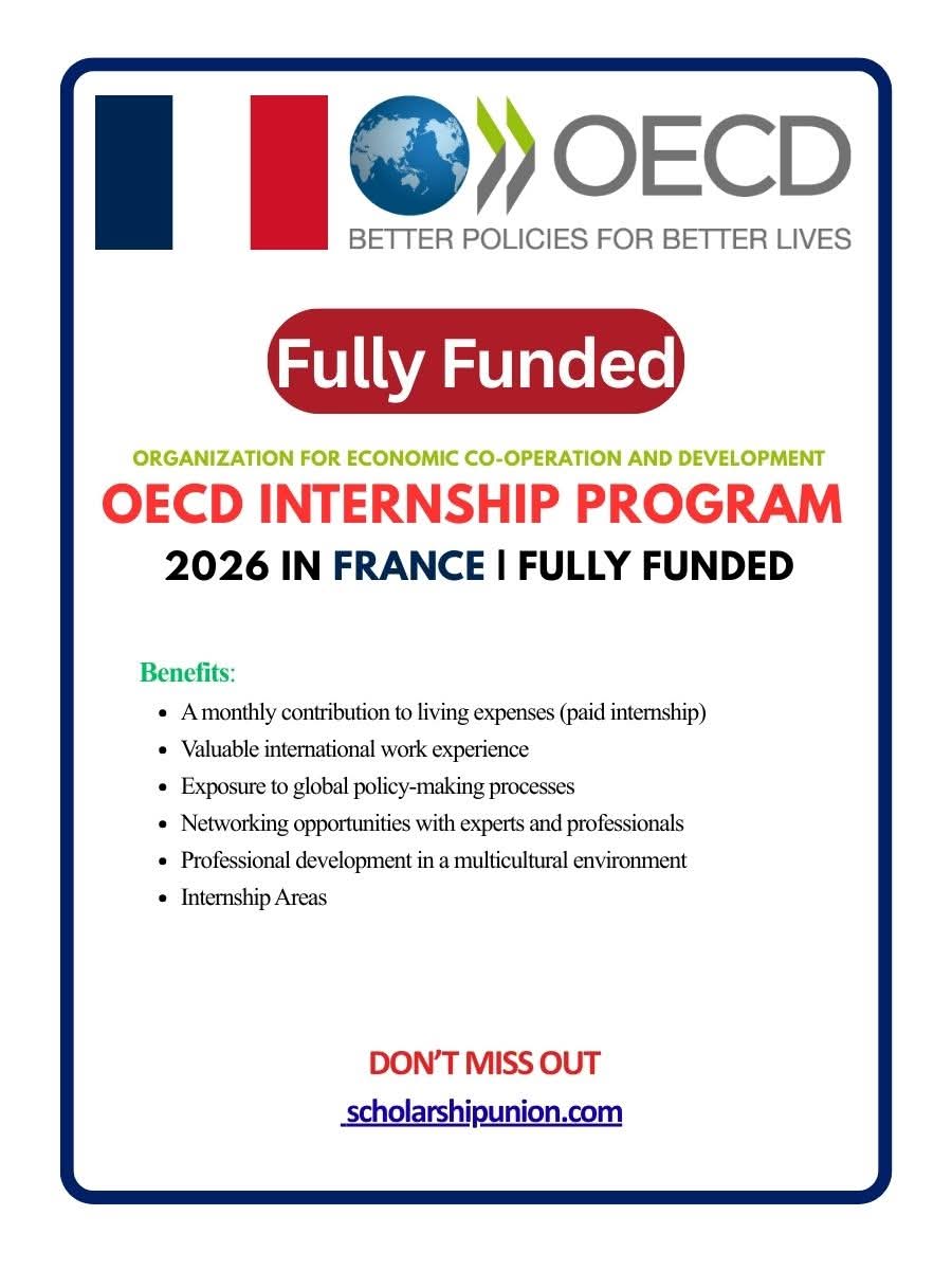 OECD Internship Program 2026 in France