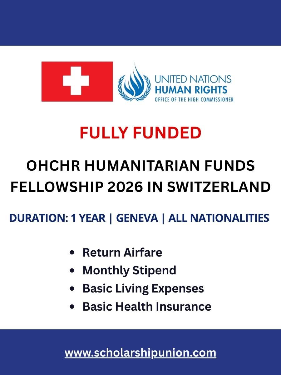 OHCHR Humanitarian Funds Fellowship 2026 In Switzerland