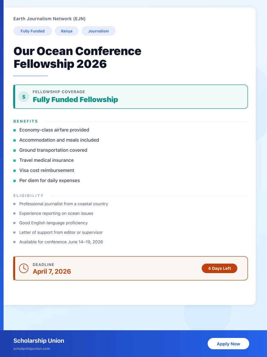 Our Ocean Conference Fellowship 2026 in Kenya