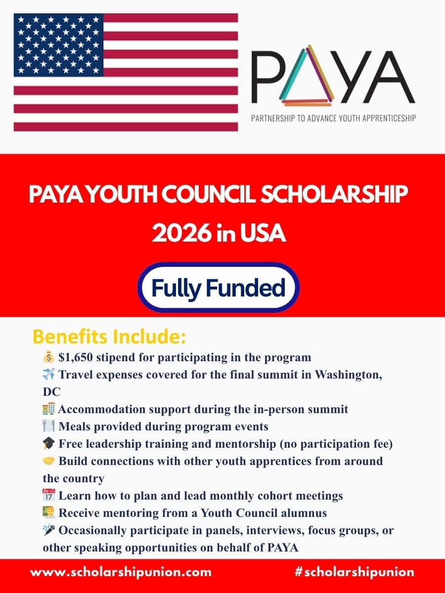 PAYA Youth Council Scholarship 2026 in USA
