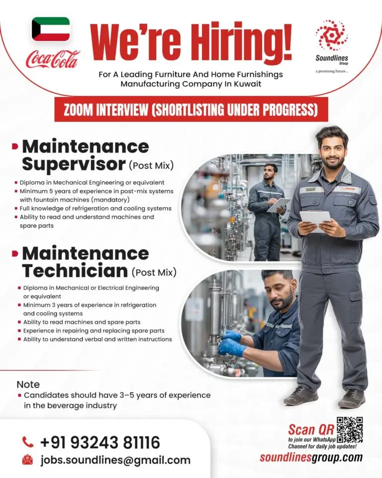 Recruitment: Furniture & Home Furnishings Manufacturing – Kuwait