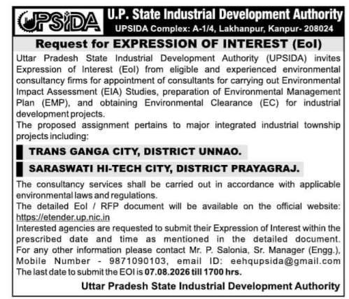 Request for Expression of Interest for Environmental Consultancy