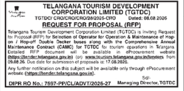 Request for Proposal for Double Decker Bus Operations by TGTDC