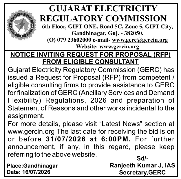 RFP Notice: GERC Regulatory Consulting Services