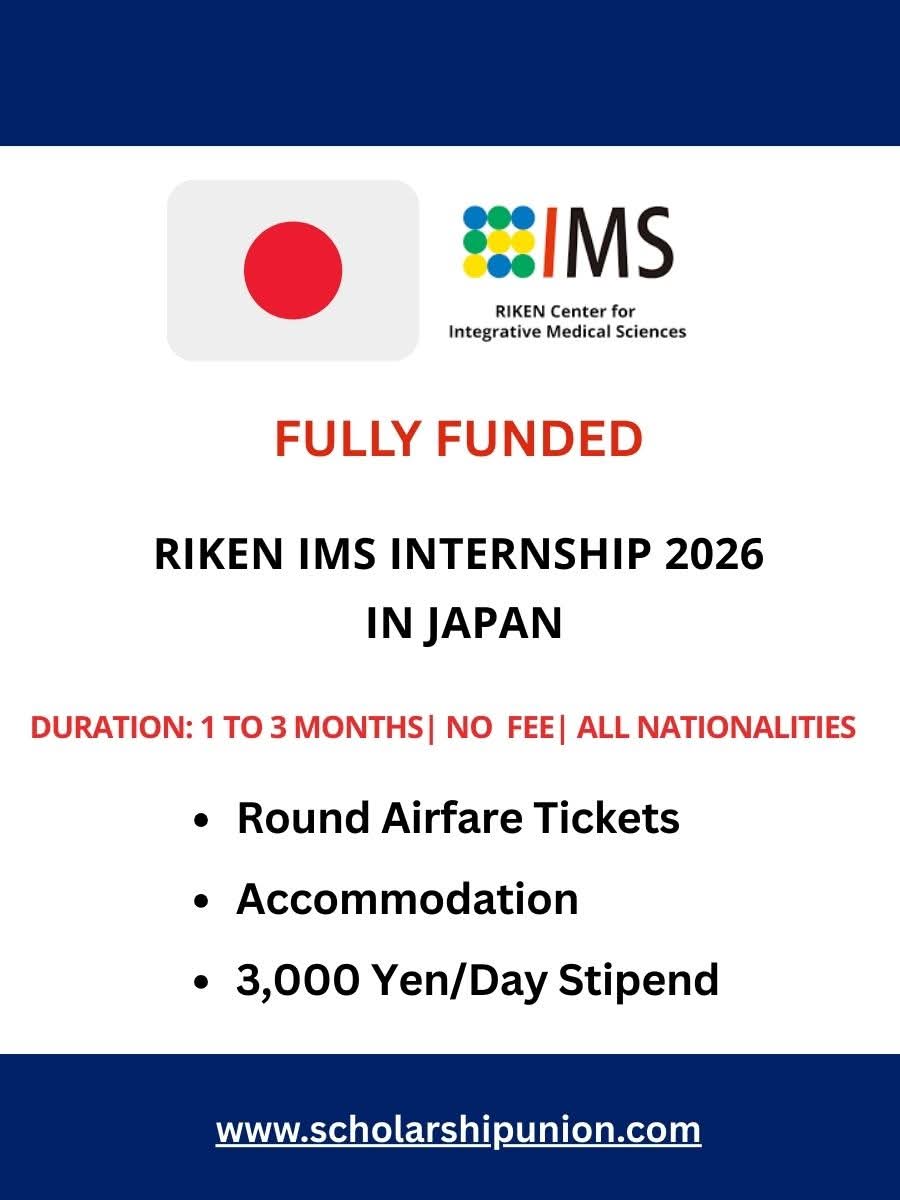 RIKEN IMS Internship 2026 In Japan