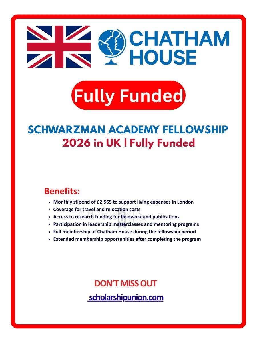 Schwarzman Academy Fellowship 2026 in UK